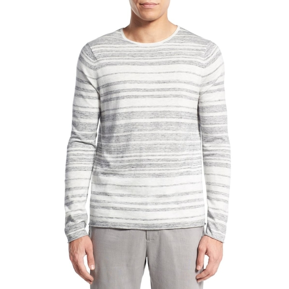 Vince Other - Vince Jaspe Stripe Cotton Cashmere Crew Sweater